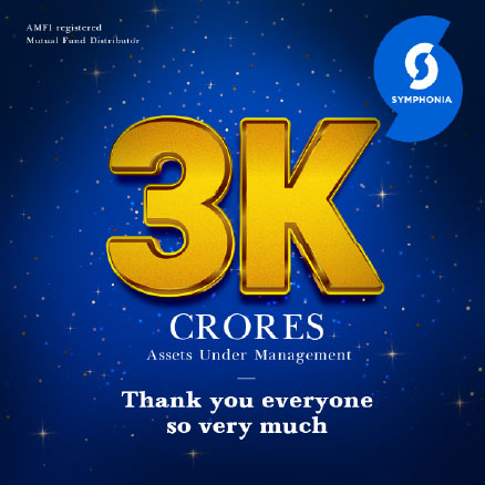 Visual representation of gratitude with the phrase '3k crores - thank you everyone' on a colorful background