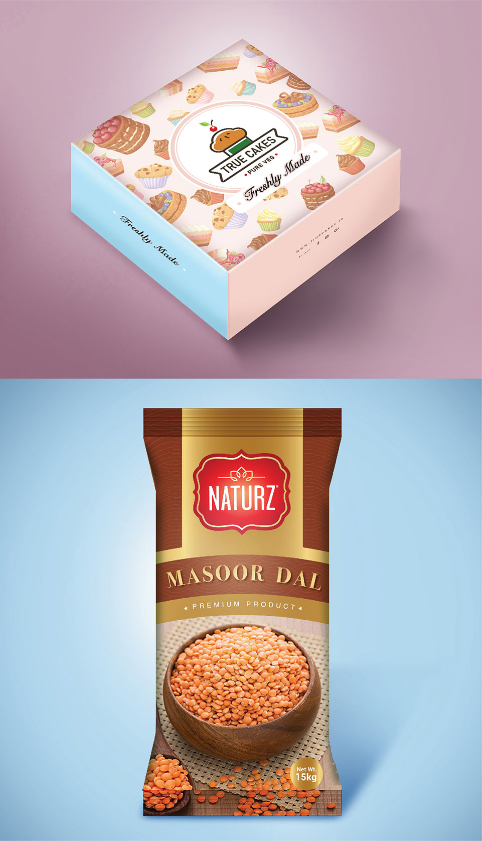 True Cakes cake box design