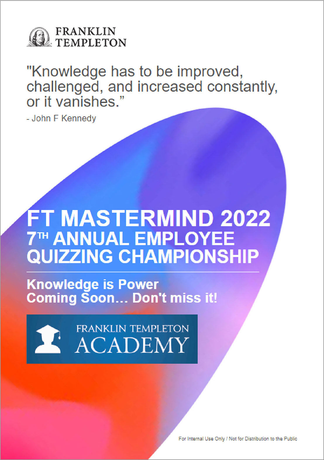 Franklin Templetan FT Mastermind quiz knowledge emailer