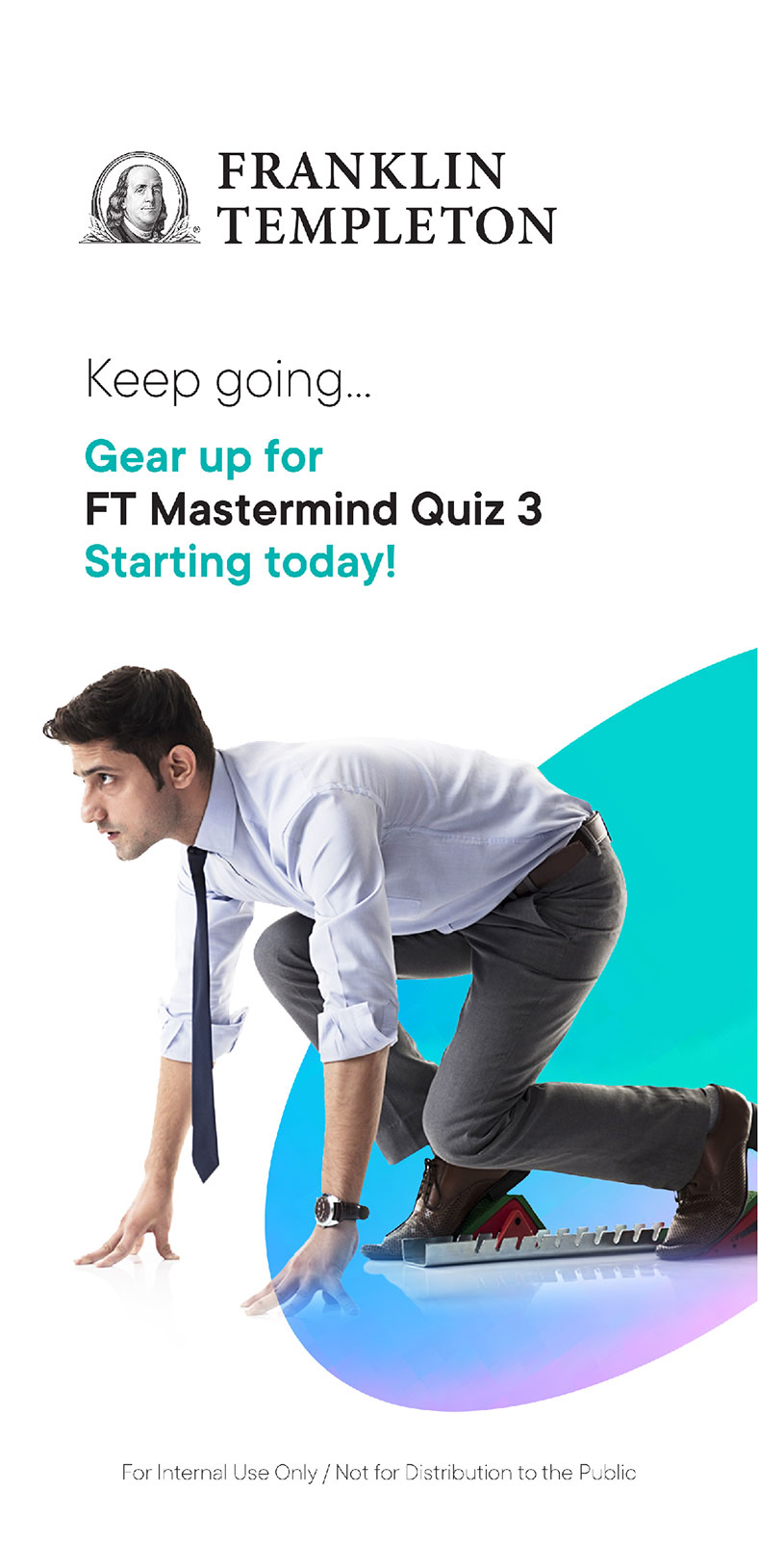 Franklin Templetan FT Mastermind quiz keep going standee